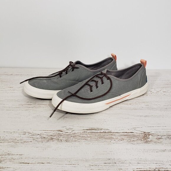 Grey Canvas Sperry Topsider Sneakers Women's Size 11 - Picture 1 of 7